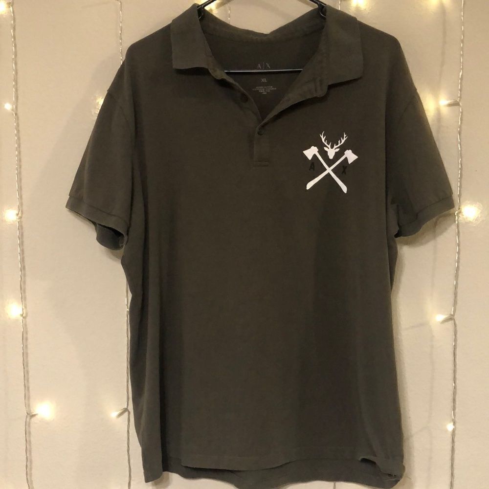 Armani Exchange Clive Green Polo Shirt Size XL